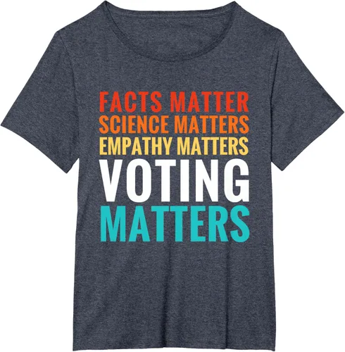 Miniatura 58 de Facts Matter Science Matters Voting Matters - Camiseta demócrata liberal, Negro, S