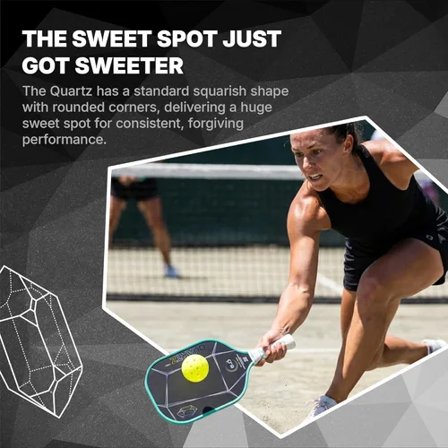 Miniatura 5 de Six Zero Quartz Pickleball Paddle - Affordable, Premium Construction, Raw Carbon Rosa