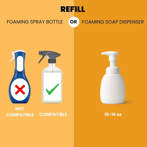 Miniatura 4 de Recambio de jabón espumoso para platos respetuoso con el medio ambiente (5 unidades), los repuestos de polvo concentrado hacen 5 botellas de 12