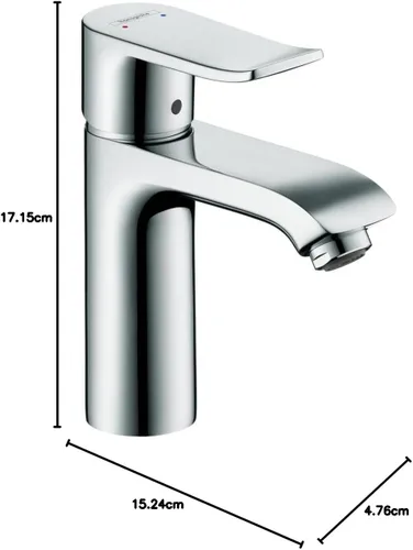 Miniatura 5 de hansgrohe Metris 31204001 - Grifo de lavabo de baño moderno de 1 manija y 7 pulgadas de alto, cromado