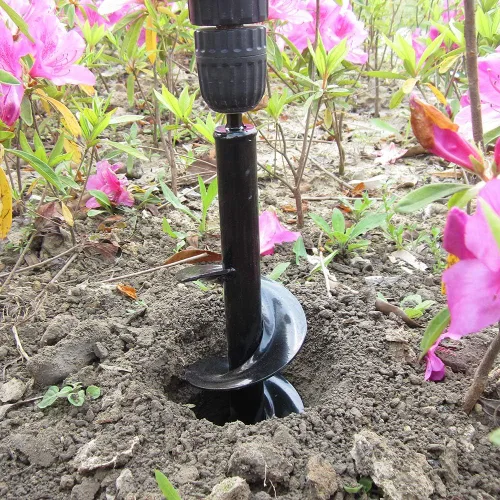 Miniatura 6 de Broca de taladro para plantar – Broca en espiral de 3 x 12 pulgadas – Herramienta de maceta de bulbos y excavadora de agujeros para poste – Taladro