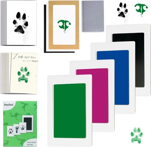 Miniatura 14 de DeerZone Kit de impresión de huellas sin tinta, kit de impresión de huellas de perro, kit de impresión de nariz de perro, almohadillas de tinta