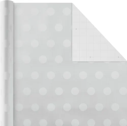 Miniatura 5 de Hallmark Rollos de papel de regalo de cumpleaños para graduación, boda, baby shower, despedida de soltera, papel de regalo floral, blanco y dorado