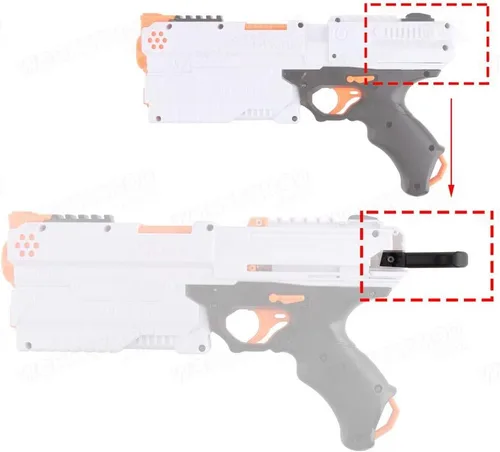 Miniatura 4 de WORKER Agarre trasero de cinco bolas para Nerf Rival Phantom Corps Kronos XVIII-500 (negro)