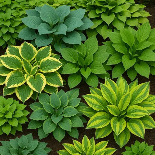 Miniatura 4 de 6 plantas Hosta de colores mixtos para cultivar, elección de cultivadores, fácil de cultivar raíz de Hosta (6 raíces de hosta)