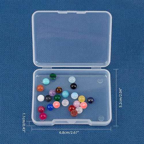 Miniatura 7 de SUPERFINDINGS 46 cabujones de piedras preciosas naturales de 0.236 pulgadas (0.236 in), cuentas de cabujón medio redondo, piedras de 23