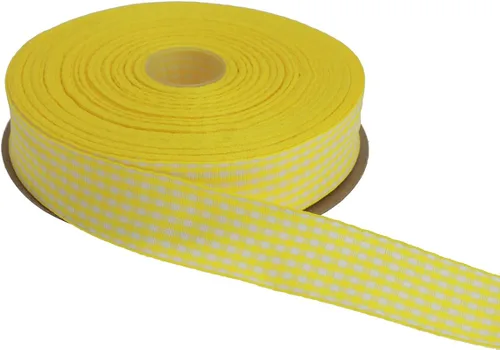 Miniatura 53 de Cinta a cuadros de 50 yardas cada rollo 100% poliéster con borde tejido (1/1-2 pulgadas x 50 yardas, negro)