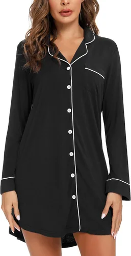 Miniatura 3 de Leikar Camisón de maternidad para mujer, pijama de lactancia de manga larga