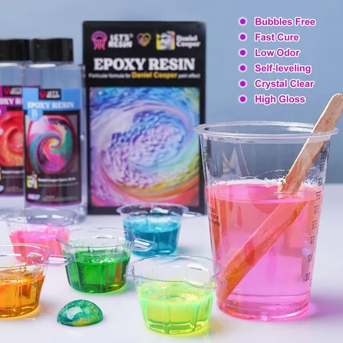 Miniatura 5 de LET'S RESIN Resina Epoxi Sin Burbujas, Kit de Resina Cristalina Transparente de 23oz para Manualidades, Joyería, Arte, Fundición, Kit de Arte DIY