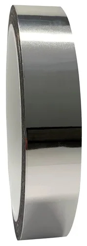 Cinta de película Mylar de poliéster metalizado plateado, 3/4 pulgadas x 55 yardas. Cinta de espejo fina, cinta decorativa para paredes decorativas,
