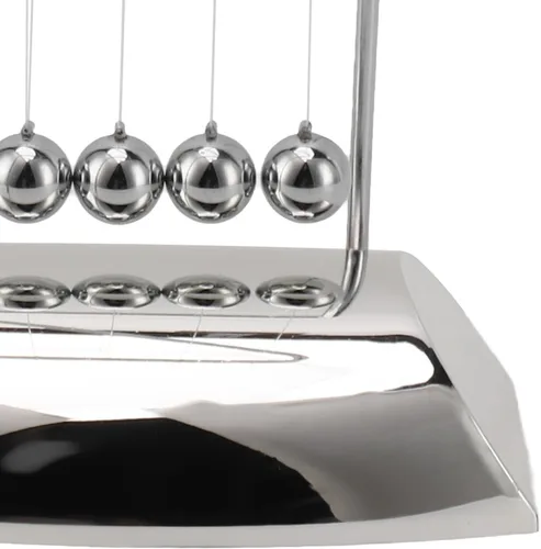 Miniatura 9 de Newton - Péndulo de cuna con 7 bolas de acero, bolas de balanceo clásicas de equilibrio, bolas de movimiento perpetuo de Newtons en forma de Z