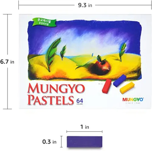 Miniatura 5 de MUNGYO Set pastel suave – 64 colores vibrantes para artistas Suave y mezclable Forma cuadrada