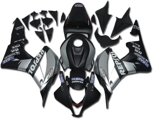 Miniatura 26 de Carenado negro brillante para Honda 2007 2008 CBR600RR CBR 600RR nueva inyección ABS plásticos cuerpo kit cuerpo trabajo 07 08