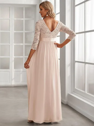 Miniatura 2 de Ever-Pretty Vestido de maternidad con bordado de encaje de manga 34 de gasa para mujer 20797-EYUS