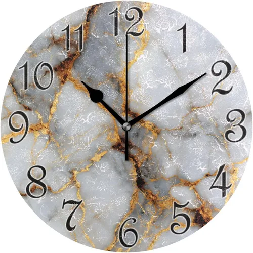 Miniatura 30 de susiyo Reloj de pared de alpaca con diseño de llama, con diseño de animales, silencioso, redondo, sin tictac, funciona con pilas, creativo