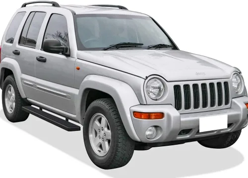 Miniatura 2 de APS Estribos de 6 pulgadas, color negro mate, compatibles con Jeep Liberty 2002-2007 de 4 puertas