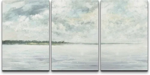Miniatura 177 de NWT Juego de Arte de Pared de Lienzo Enmarcado Bosque Blanco y Negro Reflejo de Lago Paisaje Naturaleza Vida Silvestre Arte de Fotografía Rústico