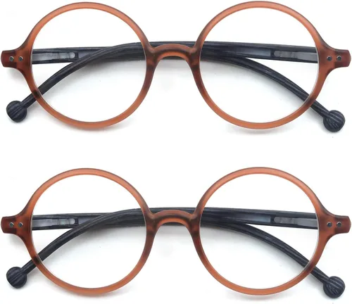 Miniatura 7 de Gafas de Lectura Redondas para Mujeres y Hombres con Bloqueo de Luz Azul, Lectores Circulares Unisex Ultraligeros, Gafas de Lectura sin Prescripción