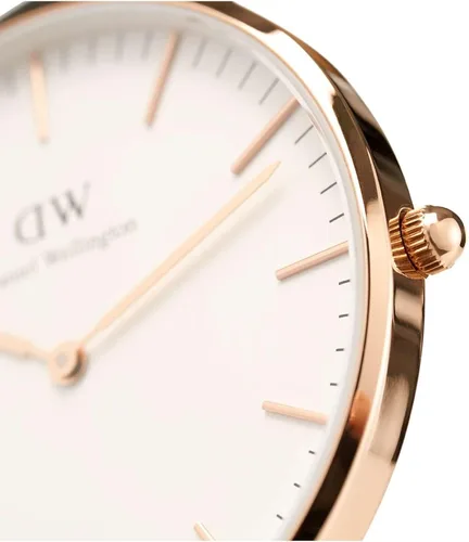 Miniatura 2 de Daniel Wellington Reloj clásico de cuero oro rosa