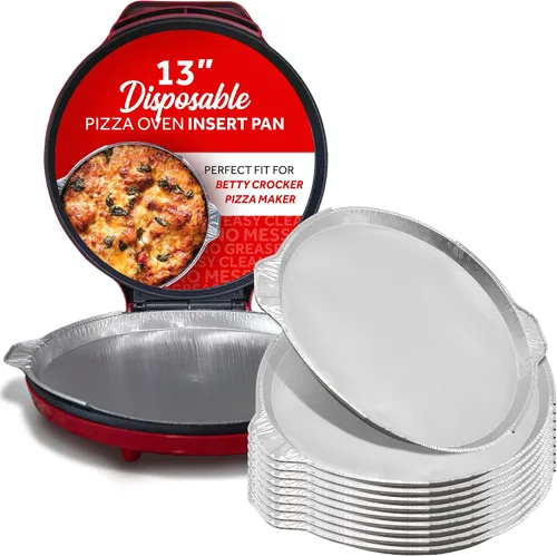Miniatura 8 de 12" Pizza Oven Insert Pan (5-Pack) - Disposable Aluminum Liner for Countertop Pizza Makers, Fits Betty Crocker Pizza Maker, Piezano & More