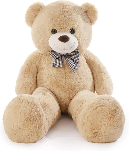 Miniatura 6 de Poutmac Oso de Peluche Gigante de 47 Pulgadas Animal de Peluche Marrón Gran Oso de Peluche Regalo de San Valentín para Novia Animales de Peluche