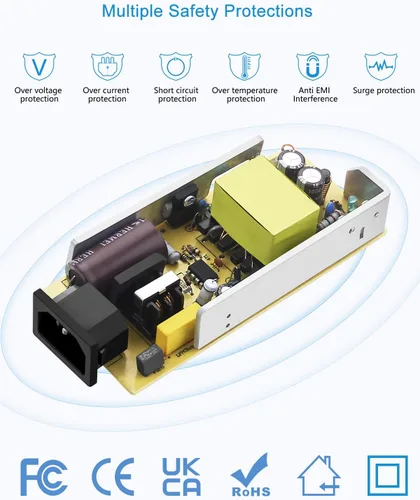 Miniatura 4 de ALITOVE Fuente de alimentación de 12 voltios 8A 96W Adaptador de CA 100-240V 50-60Hz a DC 12V Adaptador de fuente de alimentación 8Amp 6A 5A