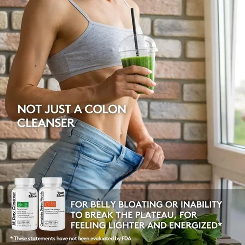 Miniatura 3 de Youth & Tonic Aminoácidos Bedtime Trim Limpiador de colon de 15 días y desintoxicación ACV para metabolismo de limpieza desintoxicante y músculos