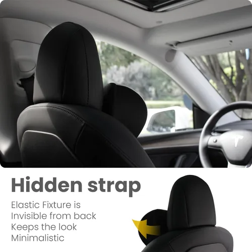 Miniatura 5 de HOPON 2025 Almohada de reposacabezas mejorada con almohada de apoyo lumbar para la mayoría de los coches, almohada de cuello para SUV con tela