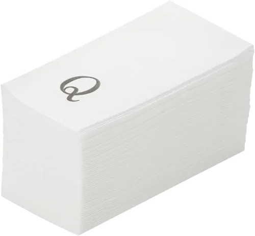 Miniatura 13 de Luxenap Toallas de invitados de tacto de lino de 15.8 X 7.9 pulgadas, 50 toallas de mano con letras - Letra dorada "S", fuente sans serif