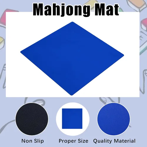 Miniatura 2 de Buryeah Mahjong Mat - Tapete grande de goma de neopreno antideslizante para mesa de juegos de dominó, juego de cartas de póquer, juego de mesa