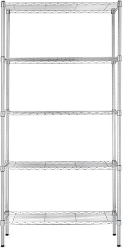 Miniatura 6 de Amazon Basics Estantería - 5 estantes - color cromo cromado