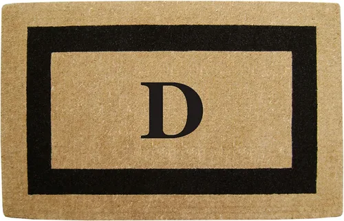 Miniatura 34 de Tapete de fibra de coco natural, para puerta de entrada, rectangular, resistente, para patio, atrapador de suciedad antideslizante, decoración