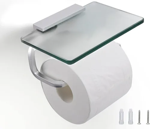 Soporte de papel higiénico para baño, soporte de papel higiénico con estante, soporte de papel higiénico con estante, soporte de papel higiénico