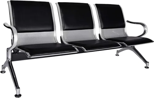 Miniatura 10 de Silla de sala de espera, banco de recepción del aeropuerto con brazos, sillas de recepción de invitados, silla de oficina, banco de vestíbulo, banco