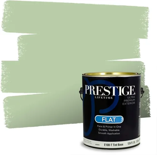Miniatura 118 de PRESTIGE Pintura exterior e imprimación en uno, aloe, plano, 1 galón