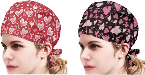 Miniatura 126 de Babrukda Paquete de 2 gorras con banda para el sudor ajustable con lazo en la espalda, gorro divertido