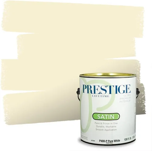 Miniatura 240 de PRESTIGE Pinturas Pintura Exterior e Imprimación En Uno, 1 Galón, Satinado, Pareja Comparable de Benjamin Moore* Amarillo* 320BM-PCM