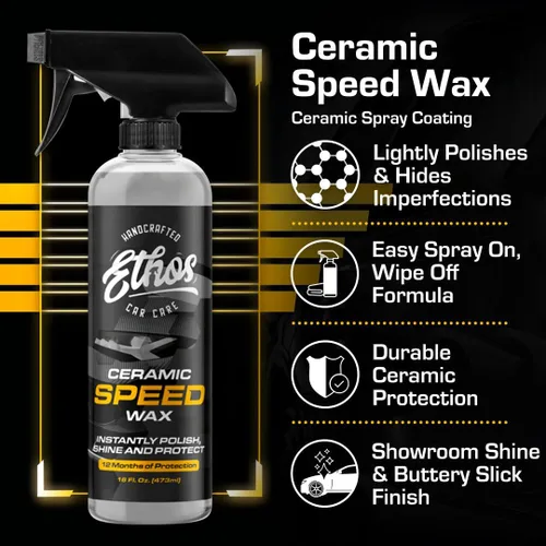 Miniatura 2 de Ethos Ceramic Speed Wax - Revestimiento de cerámica para automóviles - Spray de cera de automóvil con revestimiento de cerámica - Pulido de cera
