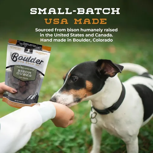Miniatura 4 de Bison Cubes: Golosinas puras de bisonte para perros, totalmente naturales, aprobadas por veterinarios, de un solo ingrediente, sin granos