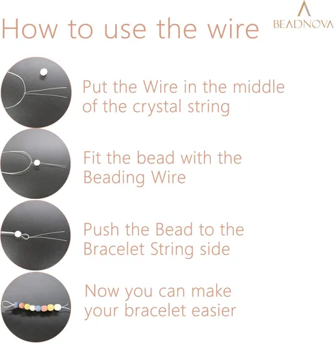 Miniatura 3 de BEADNOVA Cuerda de pulsera de 0.024 in de alambre transparente para manualidades para hacer joyas, hilo elástico (328.1 ft)