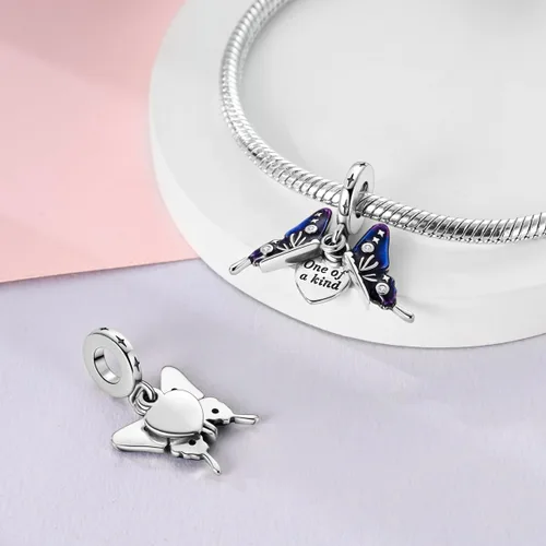 Miniatura 130 de Pandach Dijes colgantes de plata de ley 925 para pulseras y collares, dijes colgantes de Madonna con cuentas de girasol, joyería para mujer