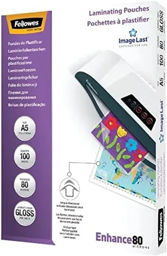 Miniatura 7 de Fellowes 100 bolsas de laminación A6 de 125 micrones (2 x 125 micrón), bolsas de laminación en caliente brillantes
