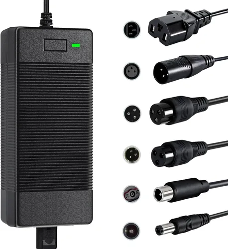 Cargador eléctrico para scooter y hoverboard de 42 V 2 A, 6 en 1, adaptador de corriente para scooter multienchufe, compatible con Segway, Jetson,