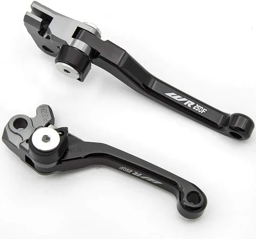 Miniatura 20 de Krace Juego de palancas de freno y embrague pivotantes CNC para motocross de bicicleta de tierra compatible con YZ80/85 2001 2002 2003 2004 2005