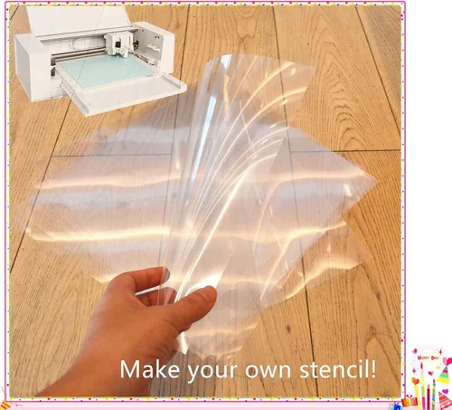 Miniatura 7 de Paquete de 15 plantillas en blanco de 4 mil 12 pulgadas por 12 pulgadas para vinilo Cricut, Silueta, material de plantilla de manualidades