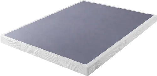 Zinus Walter - Base de colchón inteligente de metal de perfil estándar / Base para colchón / Soporte de listones de madera / Montaje fácil 2-Blanco