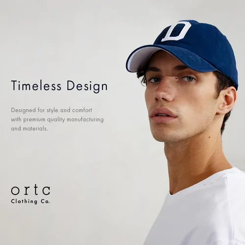 Miniatura 3 de ORTC - Gorra de béisbol clásica con correa de cuero, 100% algodón cepillado, talla única, para hombres y mujeres