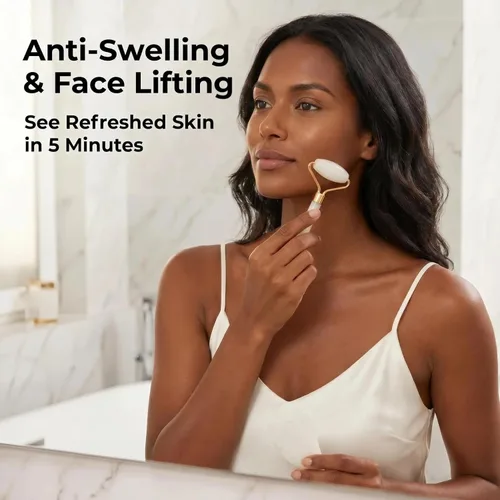 Miniatura 3 de Gua Sha Herramienta de masaje facial y juego de rodillos de jade, masajeador facial para cara, cuello, espalda, brazos, piernas, ojos, regalos