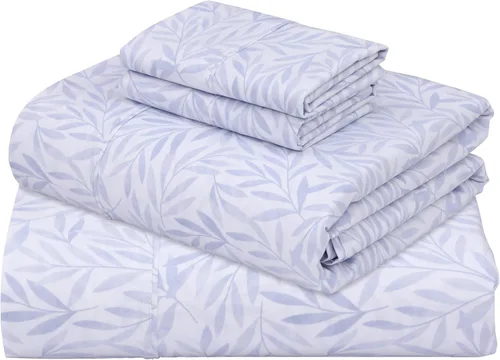Miniatura 13 de ZOYER Sábanas de percal 100 % algodón tamaño King, refrescantes y transpirables para personas que duermen con calor, ropa de cama crujiente