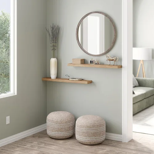 Miniatura 2 de Ballucci - Estantes flotantes, juego de estantes de pared de madera de 36" con soportes invisibles para baño, sala de estar, dormitorio, cocina
